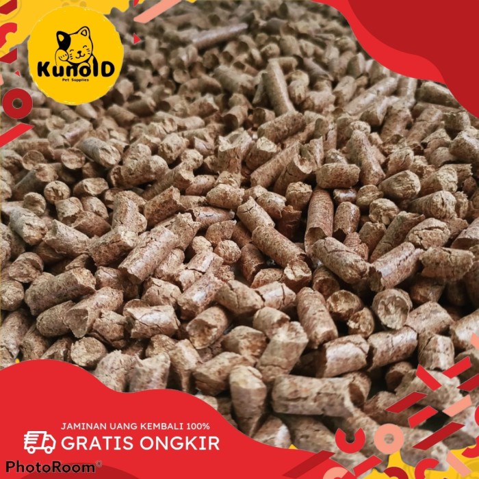 Pask Wood Pellet Kucing 25Kg Pasir Kucing Organik Pet Litter Pelet Kayu