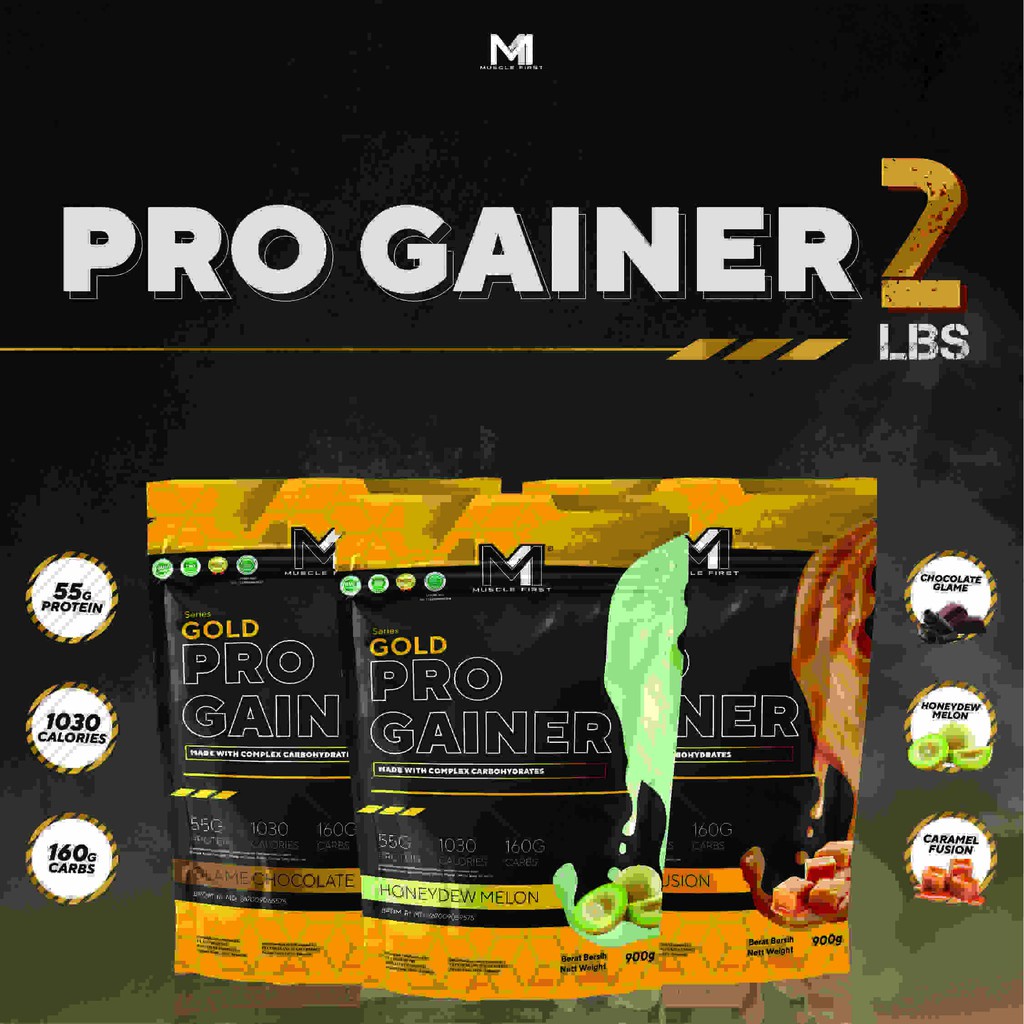 PRO GAINER 2 LBS 900GR MUSCLE FIRST PROGAINER GEINER COKLAT VANILA MUSCLEFIRST M1 TANPA GULA BPOM HALAL 900 GR GRAM 2LBS 2LB / 6LBS 2,7KG 2,7 KILOGRAM KG