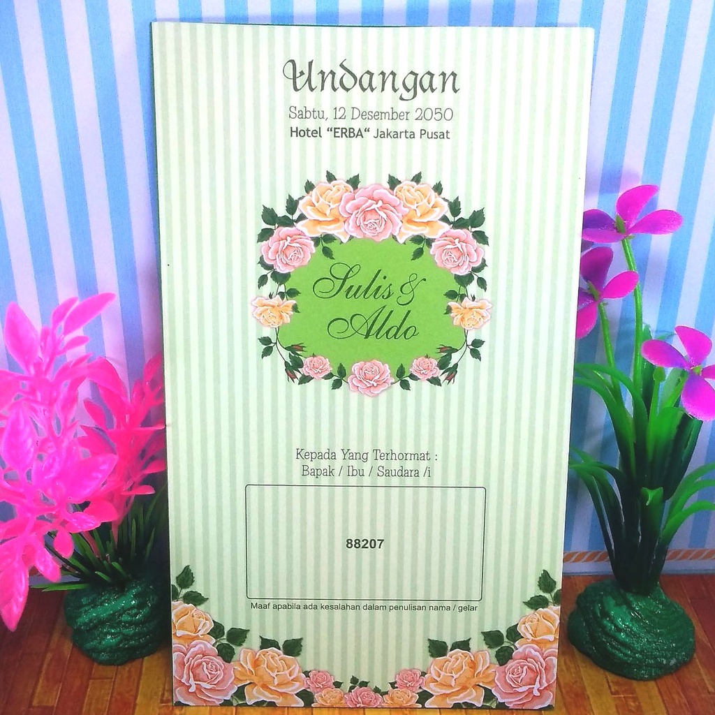 Undangan Erba 88207 Plus Cetak Teks Undangan