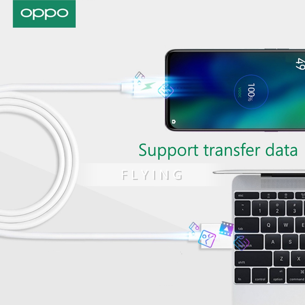 OPPO KABEL DATA CABLE Original 100% MIcro/Type-c VOOC 4A 5A 6.5A