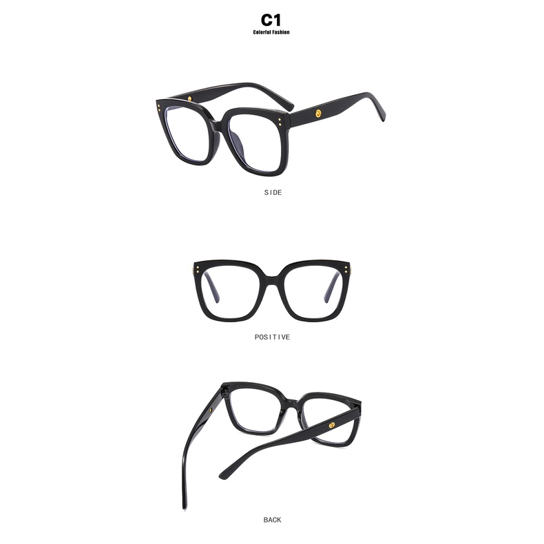 Kacamata Komputer Persegi Anti Blue Light Eyeglasses Oversized Untuk Wanita Pria