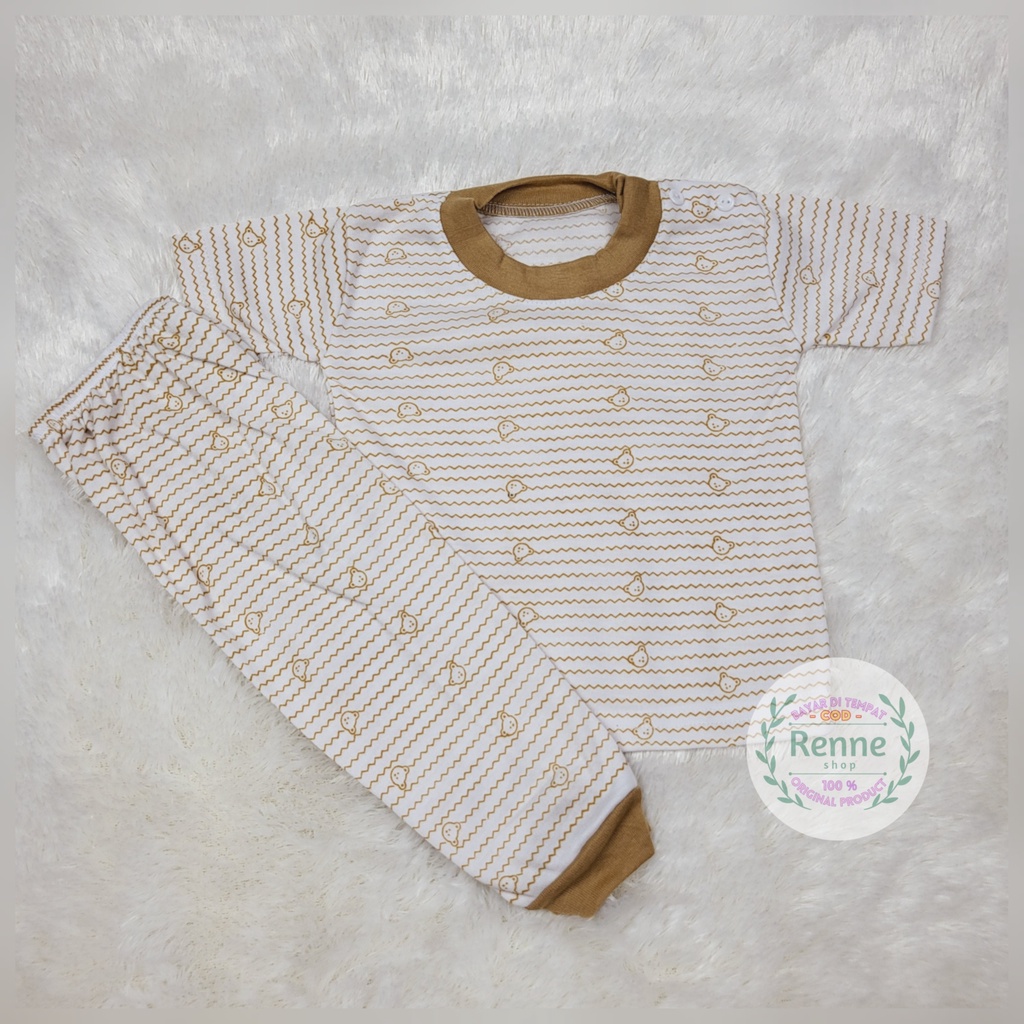 (RENNESHOP) - COD - SETELAN BAJU BAYI 3-18 BULAN / PIYAMA ANAK / SETELAN KAOS ANAK (BEAR CUTE)