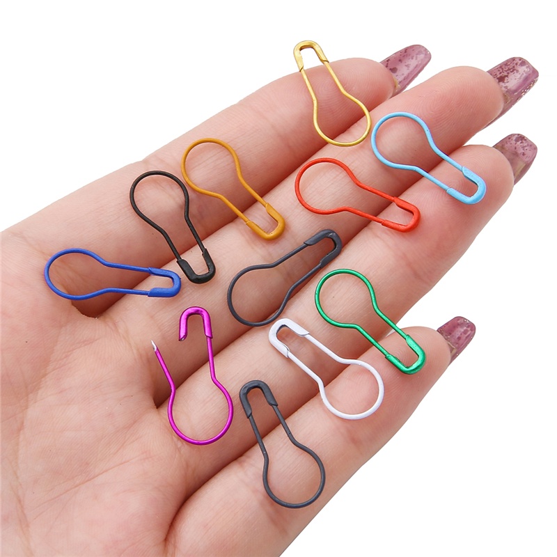 100 Pcs/lot Warna-Warni Rajut Crochet Locking Stitch Marker Hangtag Peniti DIY Alat Jahit Jarum Klip Aksesoris