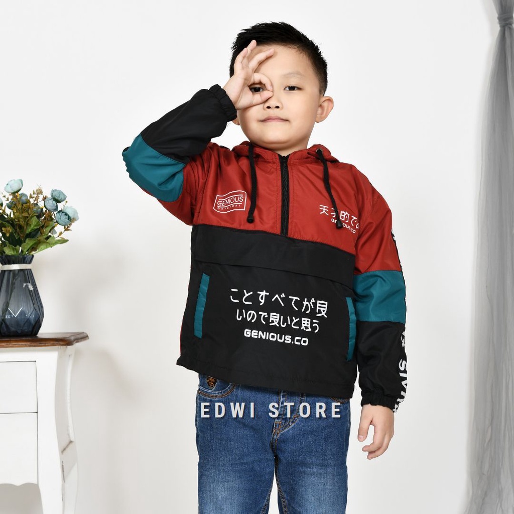 Jacket Anak Laki-laki -Jakket Anak Kantong Depan 1-12 tahun