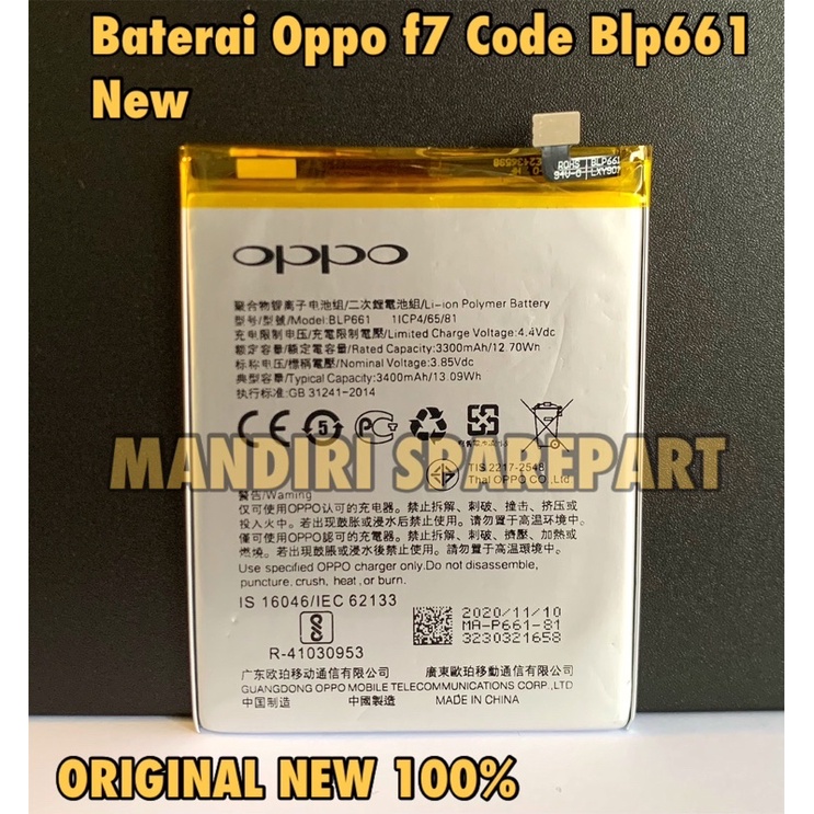 New Batre Baterai Oppo f7 blp661 batre baterai batre oppo f7 original New