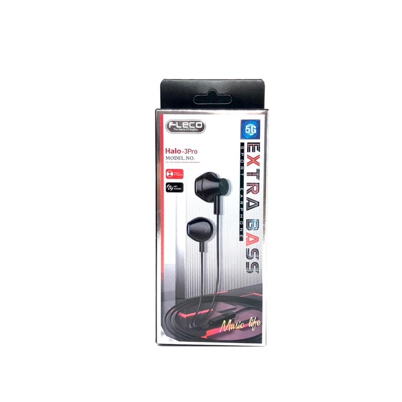 HANDSFREE FLECO HALO 3Pro ORIGINAL MUSIC EARPHONE EXTRA BASS BY SMOLL