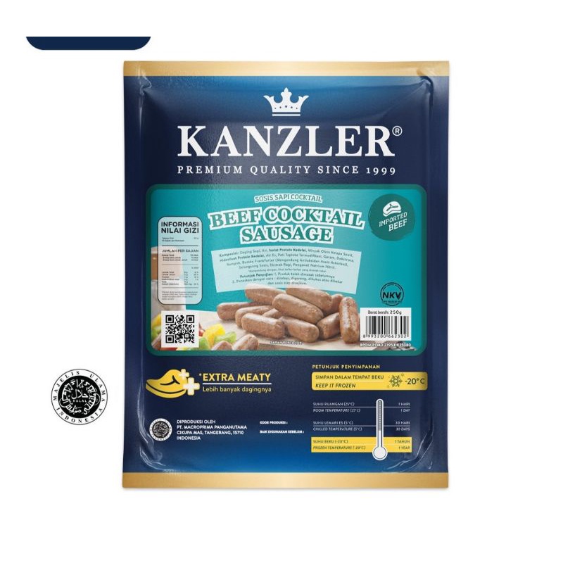 

kanzler sosis beef cocktail sausage 250 gram