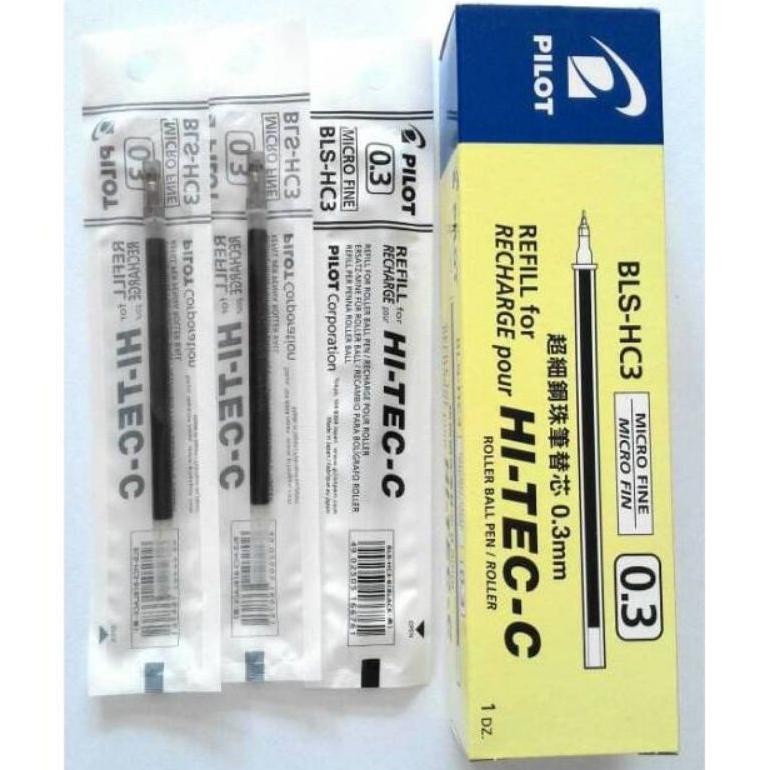 

REFILL/ISI ULANG TINTA PULPEN HI-TECH PILOT 0.3 ( 1PAK/12PCS ) TERLARISS...,,,,,