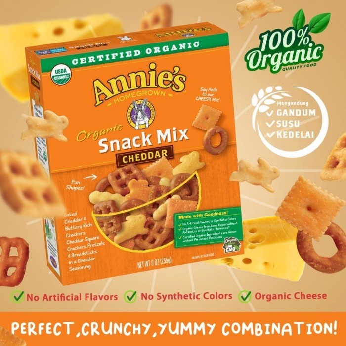 

ANNIE'S ORGANIC SNACK MIX CHEDDAR 255gr