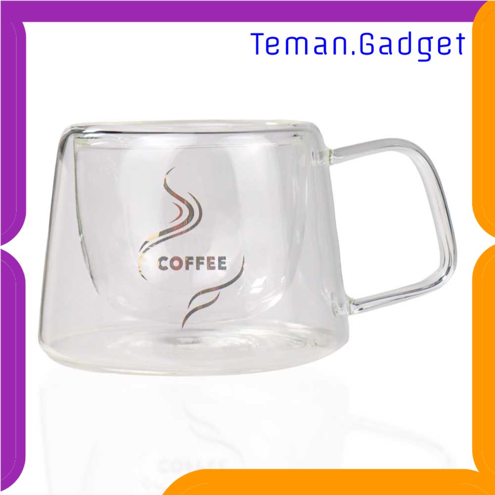 TG - DPR One Two Cups Cangkir Kopi Anti Panas Double Wall Glass 200ml - DOME240