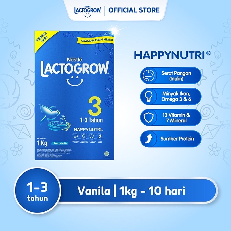 lactogrow 3 rasa vanila