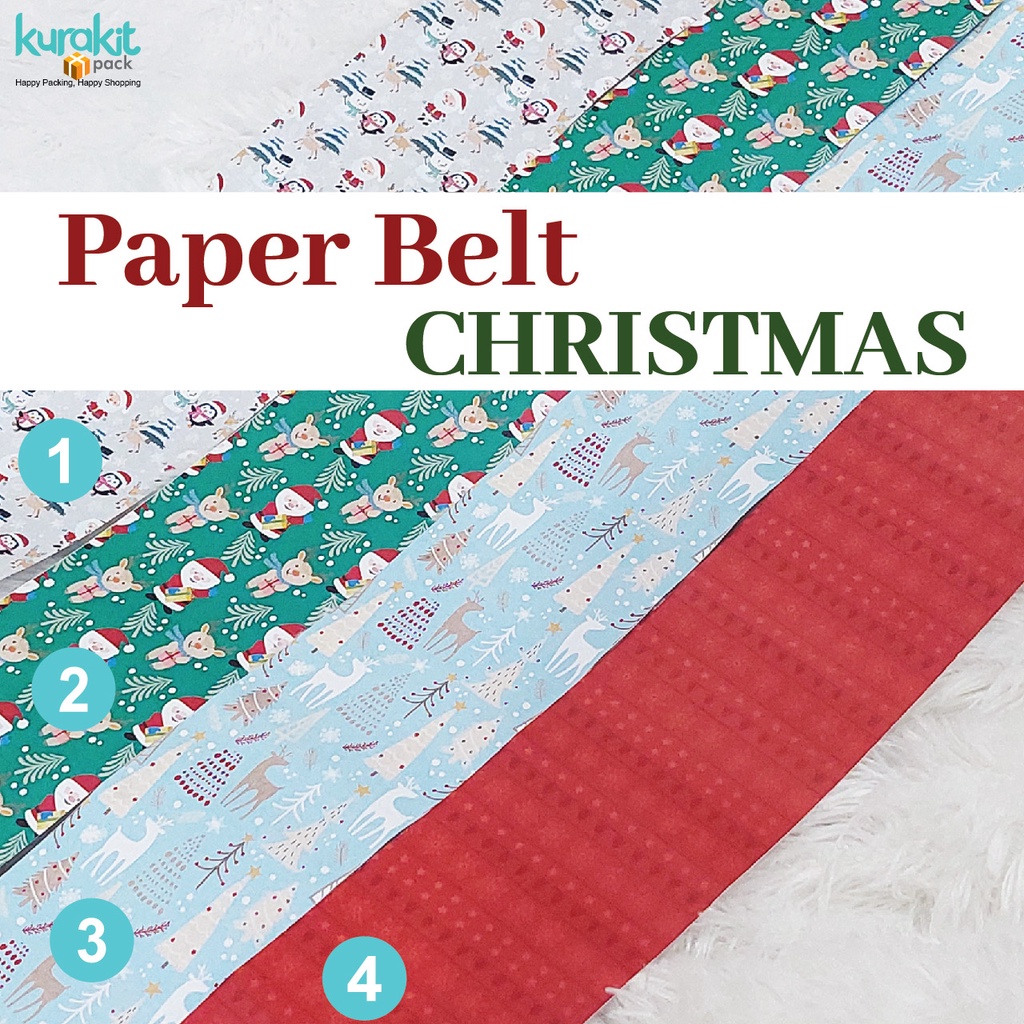 

Paper Belt Edisi Natal, Sleeve Box, Sabuk Kertas, Accesories Box, Segel Box Vertical Natal, Christmas