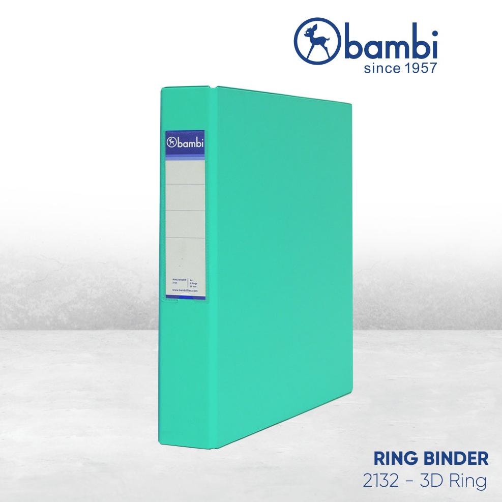 

BISA COD Bambi Ring Binder D-Type 3 Ring A4 mekanik 30 mm - 2132