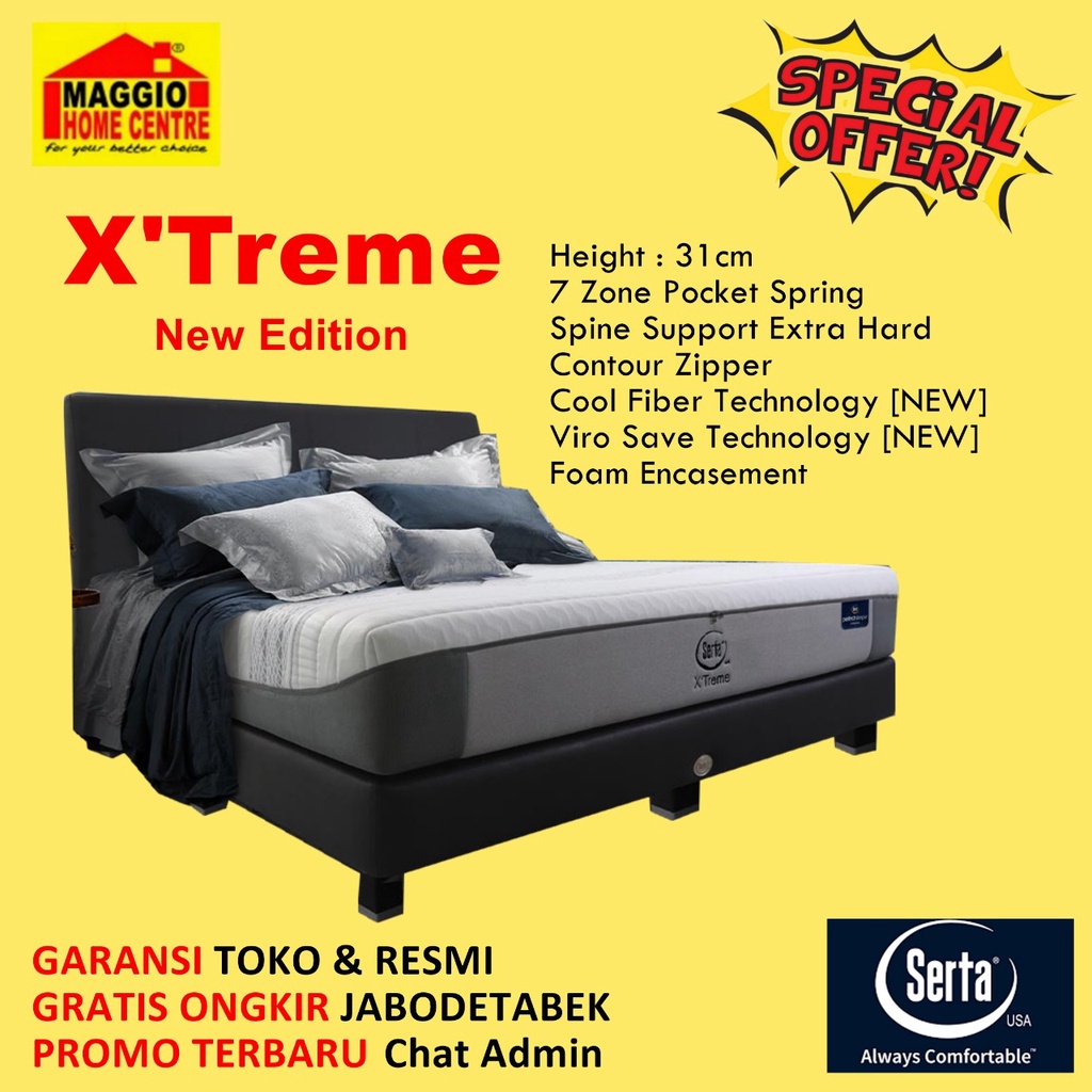 KASUR SERTA - KASUR SPRINGBED KESEHATAN XTREME - SERTA