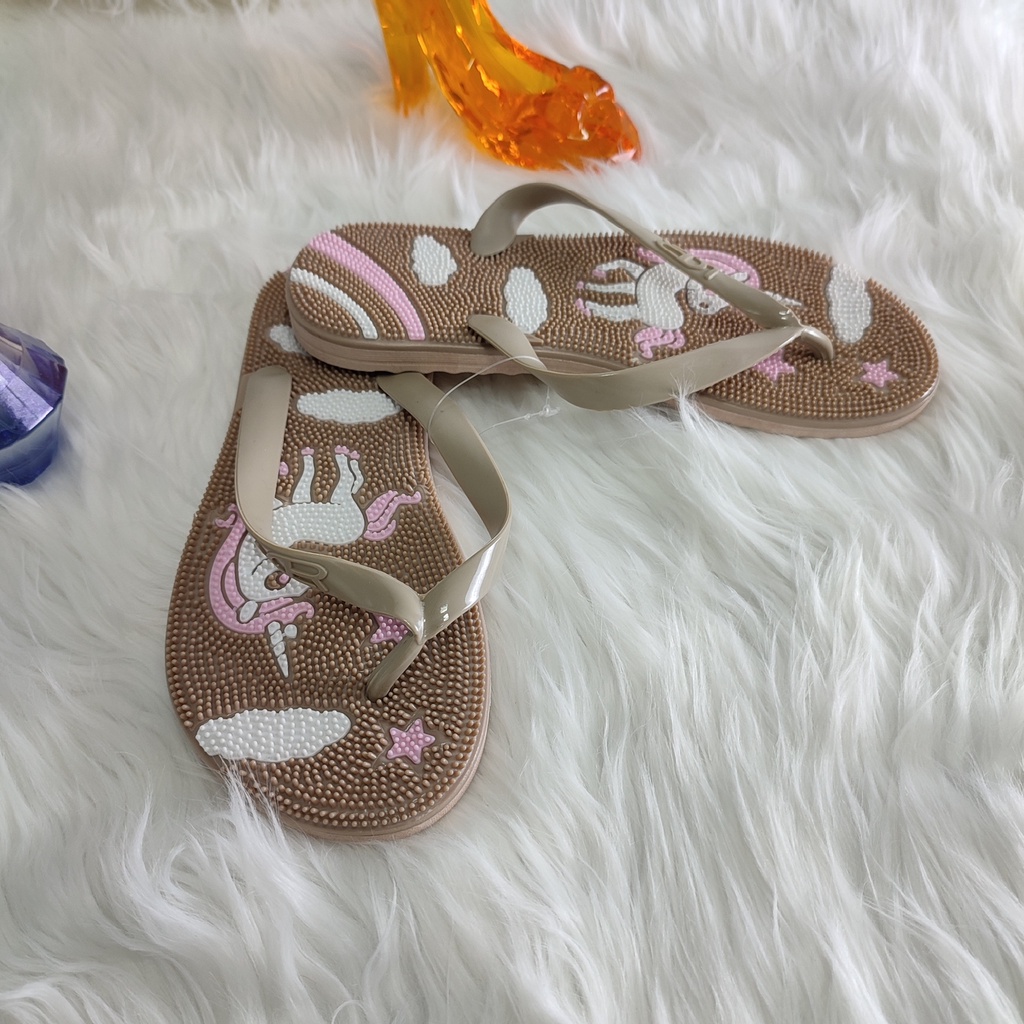 [ Pplus ] Sandal Wanita Motif Unicorn Lucu