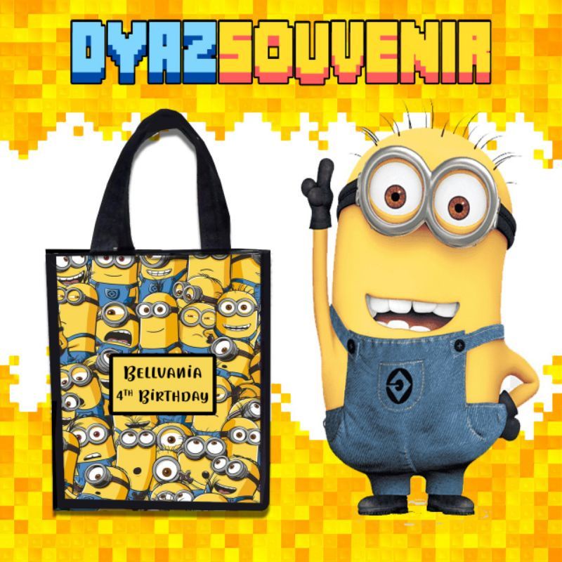 

tas minion ultah tas souvenir tas birthday minion