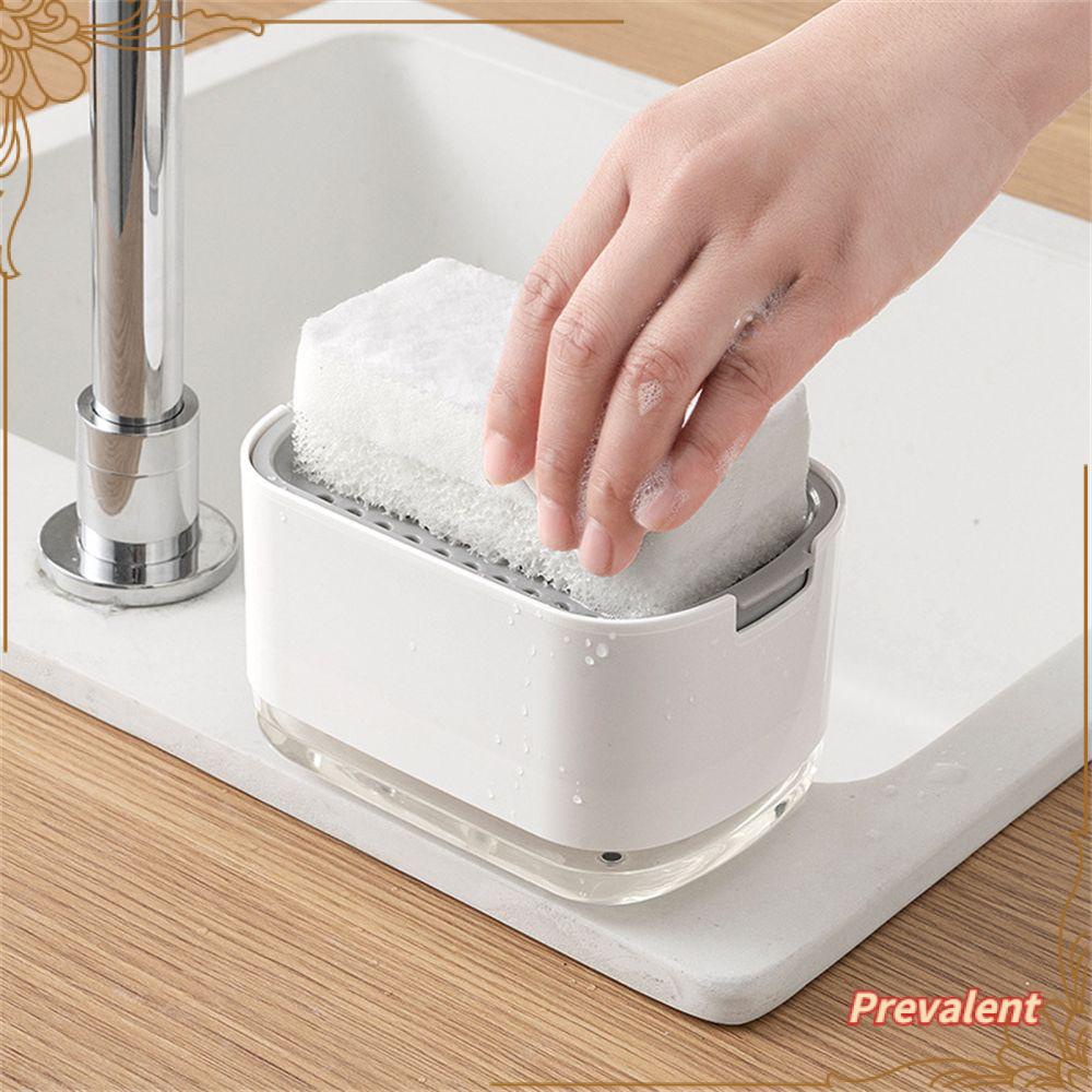 Preva Dispenser Pompa Sabun Dispenser Alat Dapur Wadah Cuci Piring Double Layer Manual Tekan Kotak Cairan Pembersih