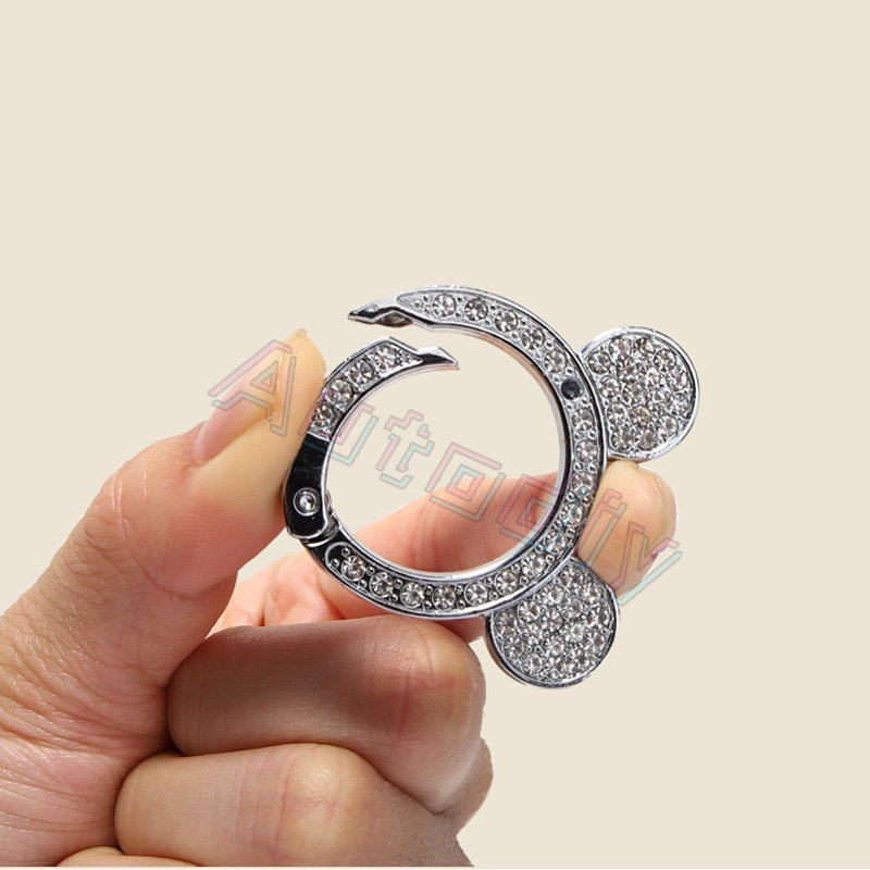 Siap Kirim Perhiasan Berlian Berkilau Beruang Berlian Berkilau Gantungan Kunci Key Ring Mickey Berlian Kunci Ring Plat Nomor Telepon Liontin Kunci Mobil DIY Aksesoris