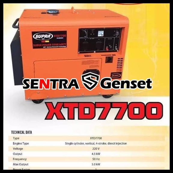 genset solar Supra XTD 7700. silent diesel 5000 watt. max 5500 watt