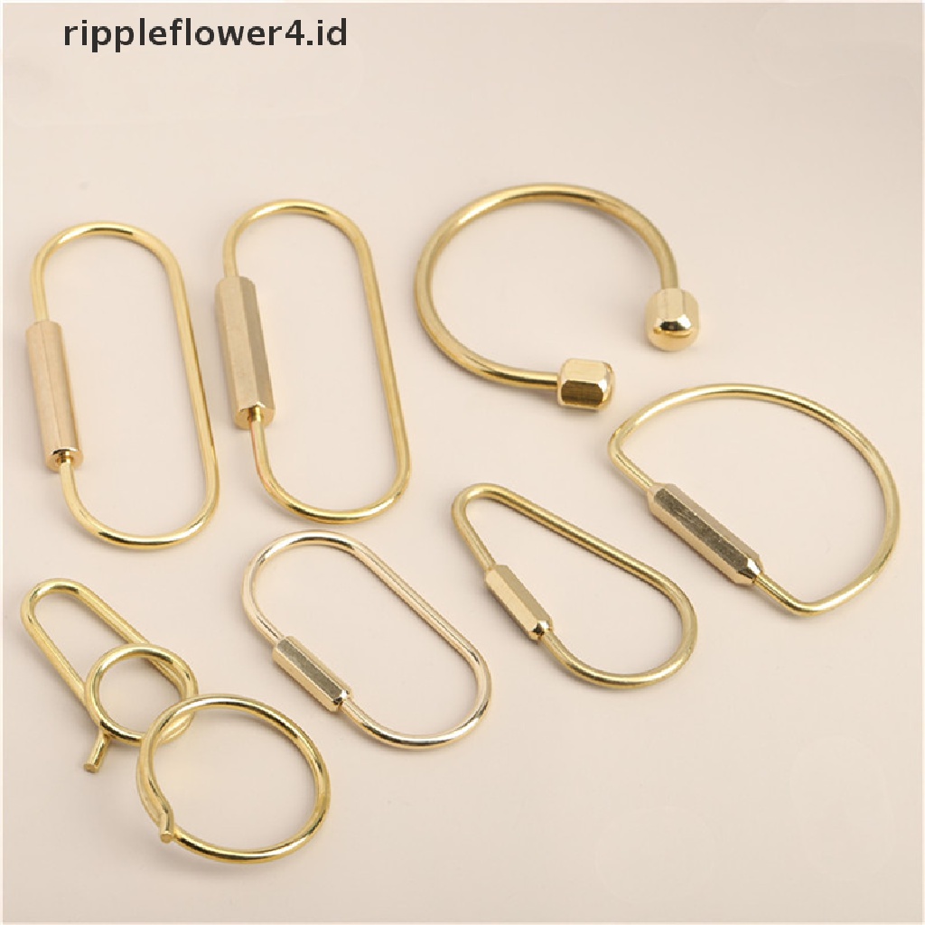 {rippleflower4.id} Kuningan Gantungan Kunci Sekrup Lock Camping Survival Carabiner Key Ring Aksesoris~