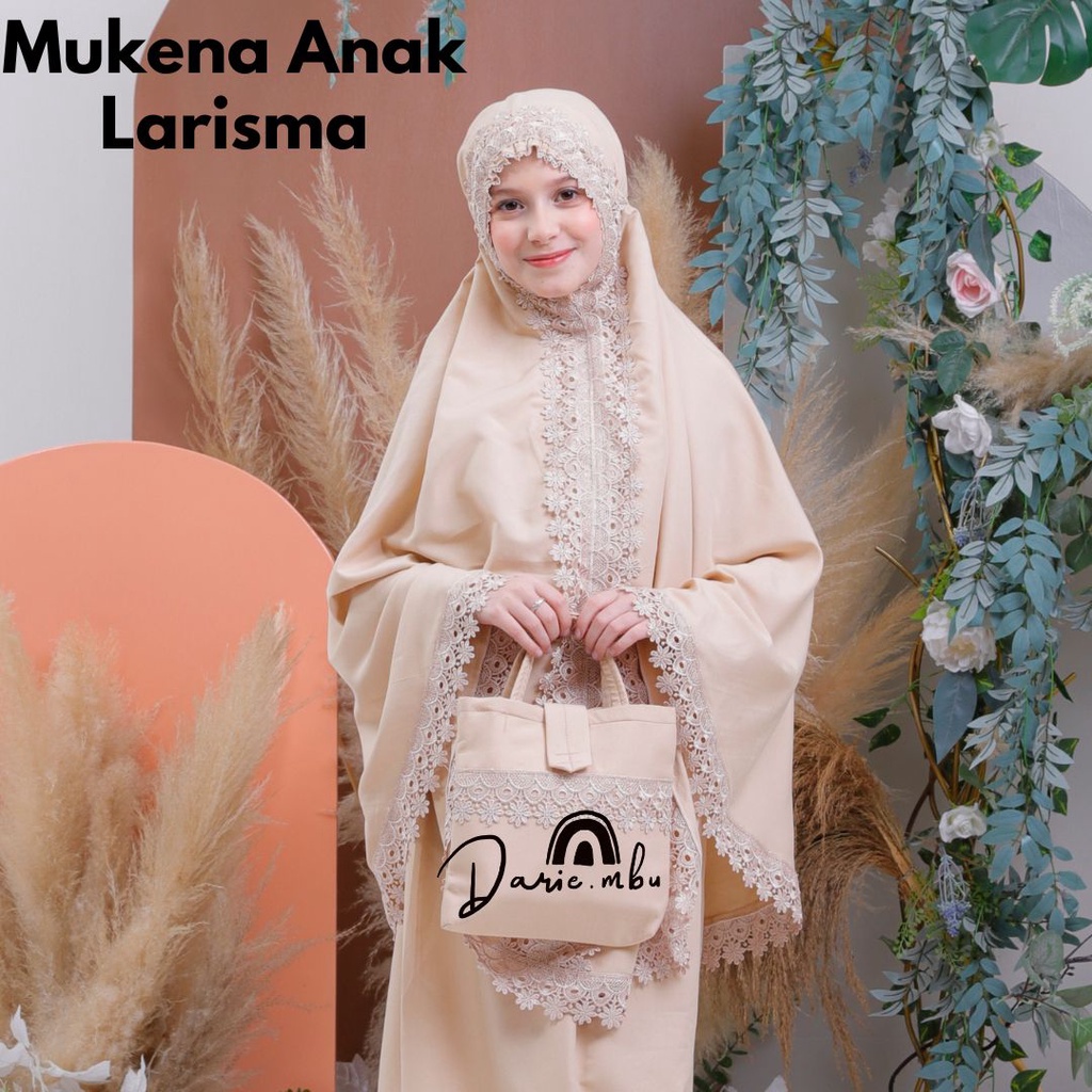 Mukena Anak Renda Mewah Larisma Seris Katun Mikro Premium