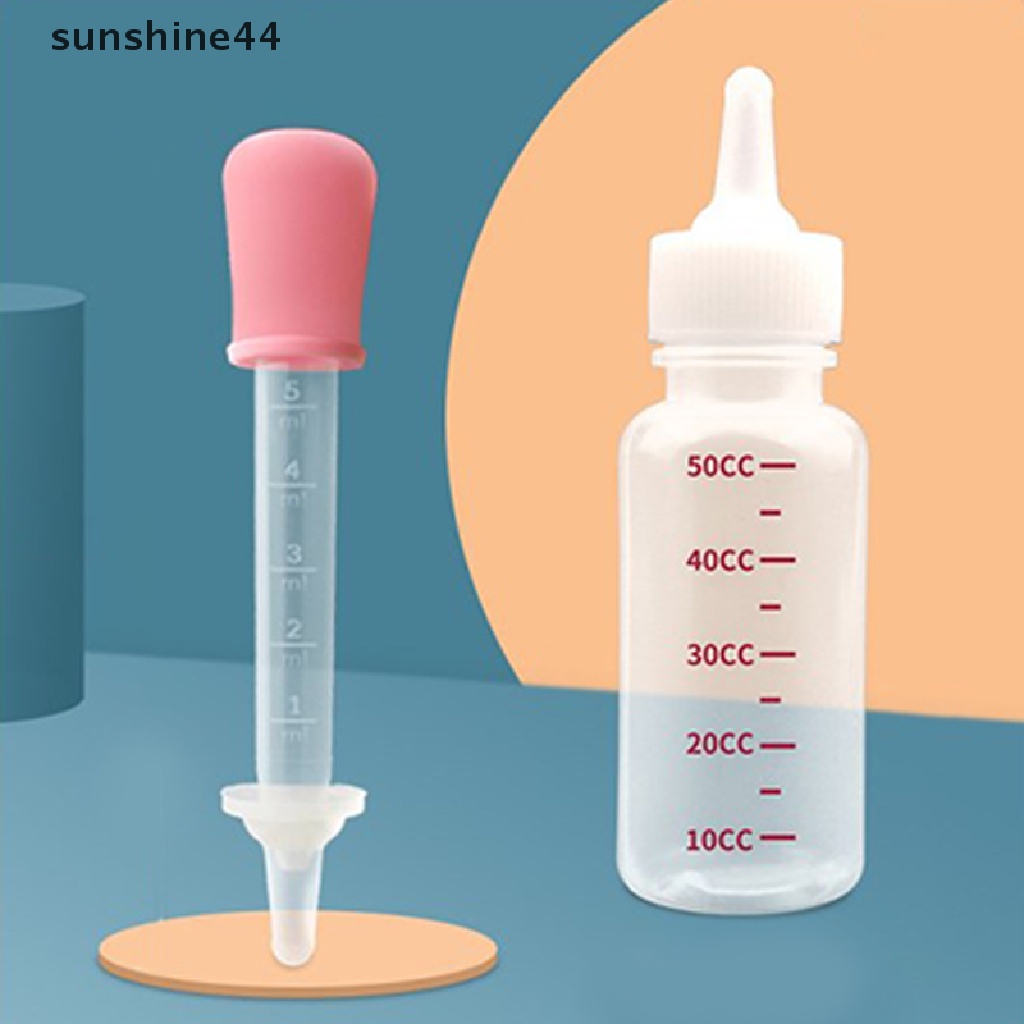 Sunshine Puppy Kitten Feeding Bottle Set Botol Susu Air Menyusui Anjing Kucing Bady.