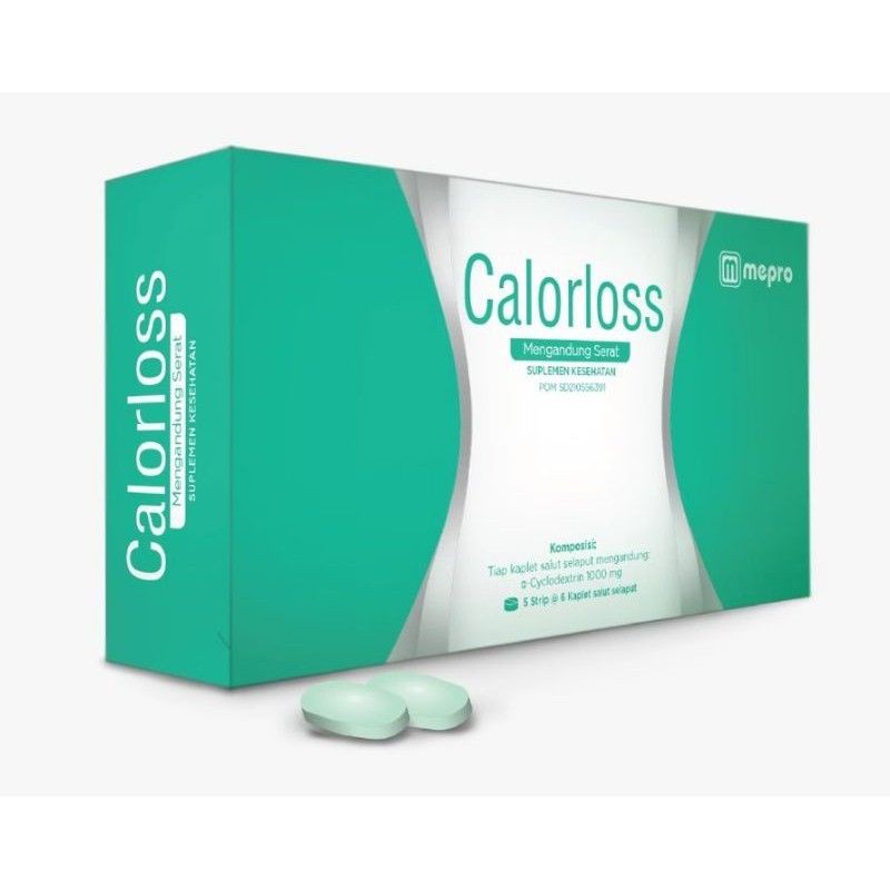 Calorloss Original Box isi 30 Obat Pelangsing Mengandung Serat Mengikat Lemak