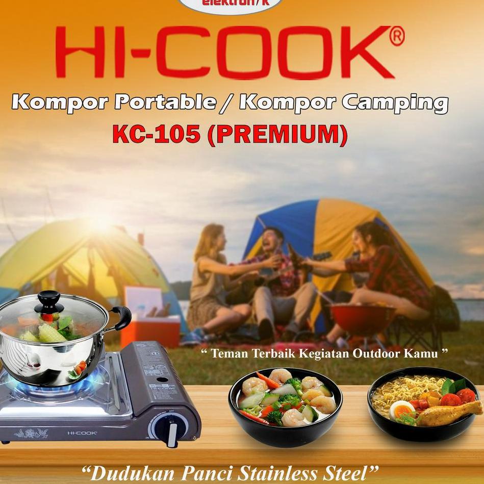Terlaris.. KOMPOR PORTABLE / KOMPOR CAMPING HI-COOK KC-105 PREMIUM