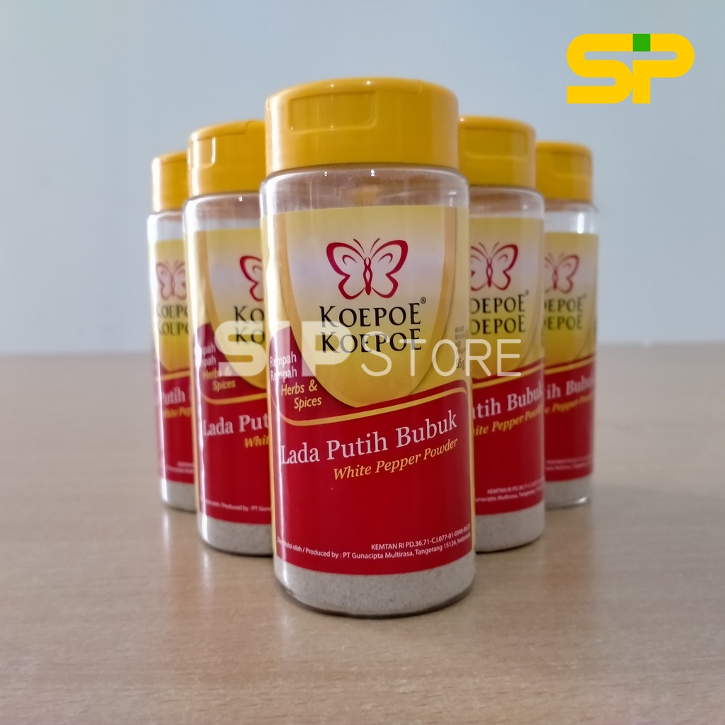 LADA PUTIH BUBUK Koepoe Koepoe 85gr / Lada Putih Bubuk Kupu Kupu 85 gr / White Pepper Powder