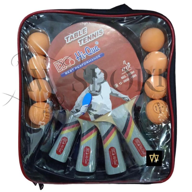 Bet Pingpong HI-QUA Set 778M Isi 4 Bet Bola Net + Tiang / Bet Tenis Meja