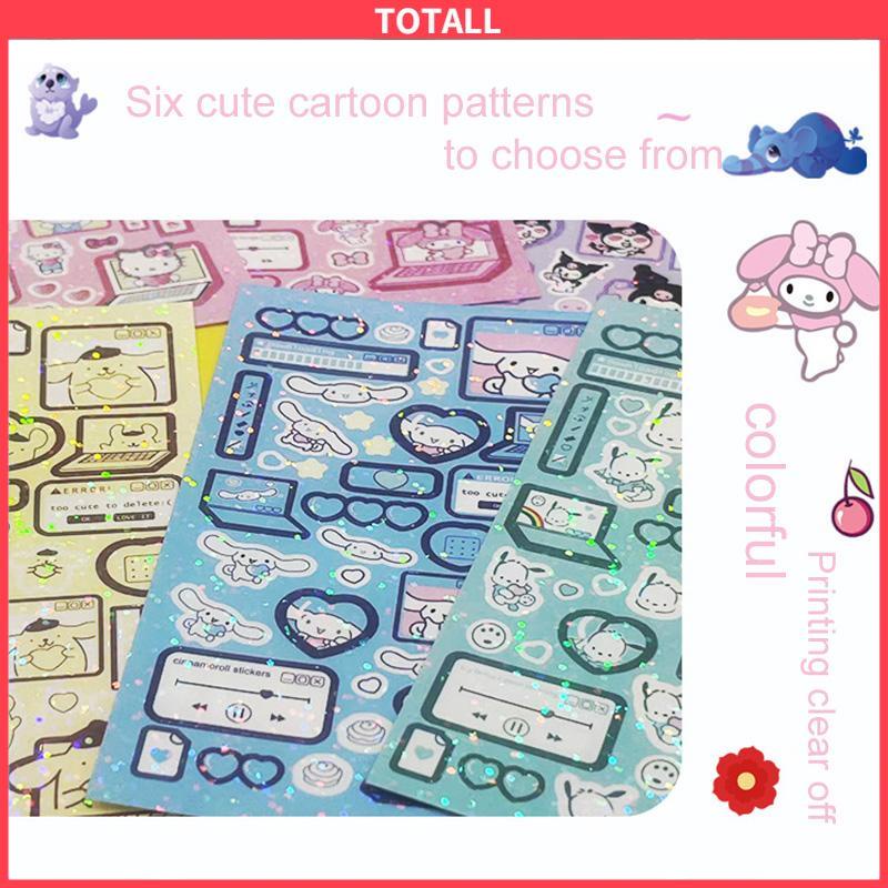 COD stiker sanrio lucu kuromi steve sparkling cinnamoroll stikers jurnal toploader deco material sticker-Totall