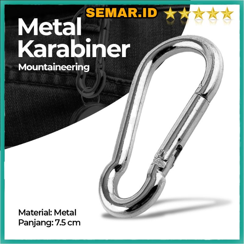 GYMTOP Metal Karabiner Mountaineering - 698 - Silvr