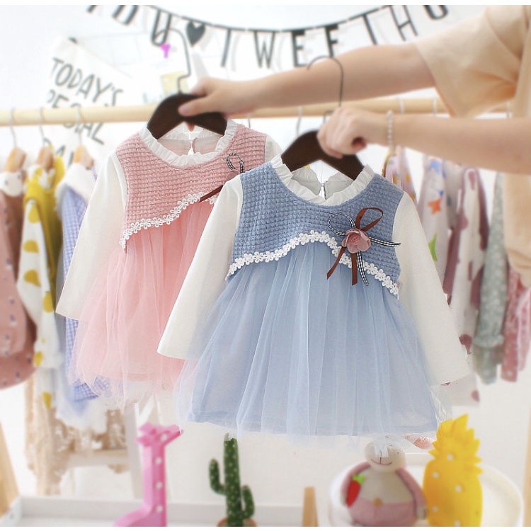 Dress Anak Perempuan Gaun Bayi Perempuan Import Korea Lebaran Natal