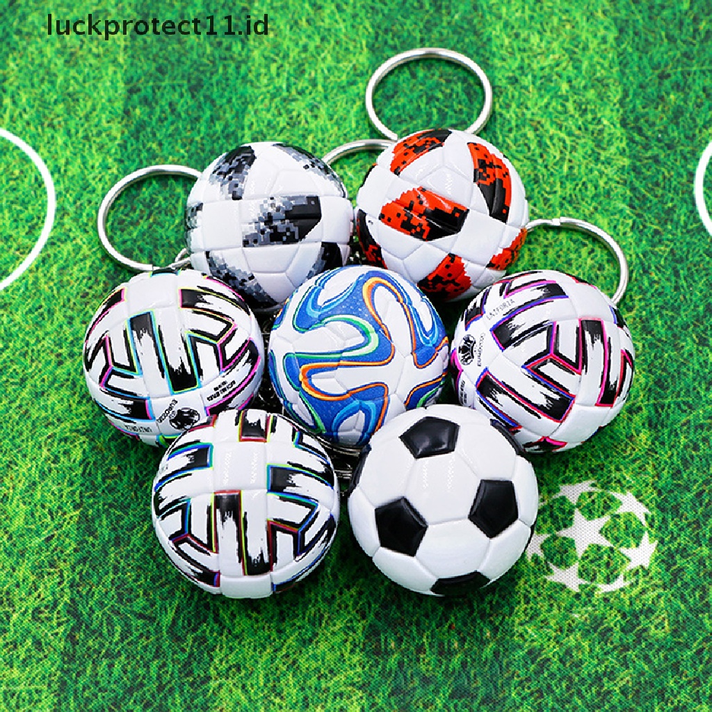 /Fashion Hot// Fashion// 3D Olahraga Sepak Bola Souvenir Kulit PU Keyring Pria Sepak Bola Fans Gantungan Kunci Liontin.