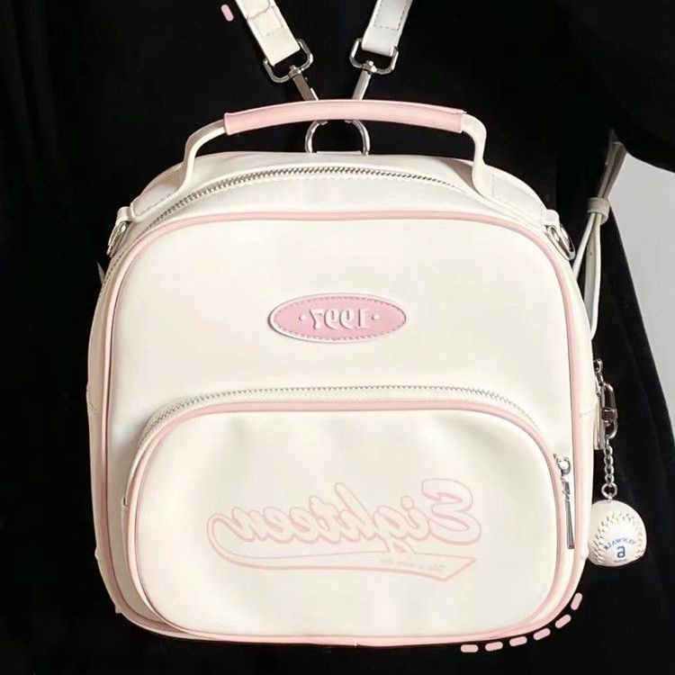 ☎♛☌Sera 2022 tas ransel Messenger satu bahu baru portabel gadis Amerika retro hot komuter tas asli ceruk