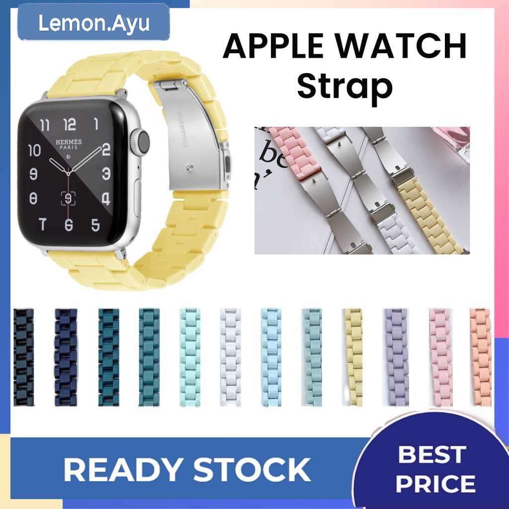 Tali Strap Bahan Akrilik untuk Apple Watch Series7 6 SE 5 4 3 2 1 Acrylic Strap Elegant Colorful