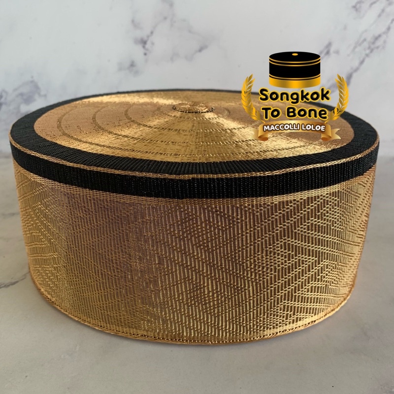 Songkok Recca Tembaga Gold Super Premium - Songkok Bugis - Songkok To Bone