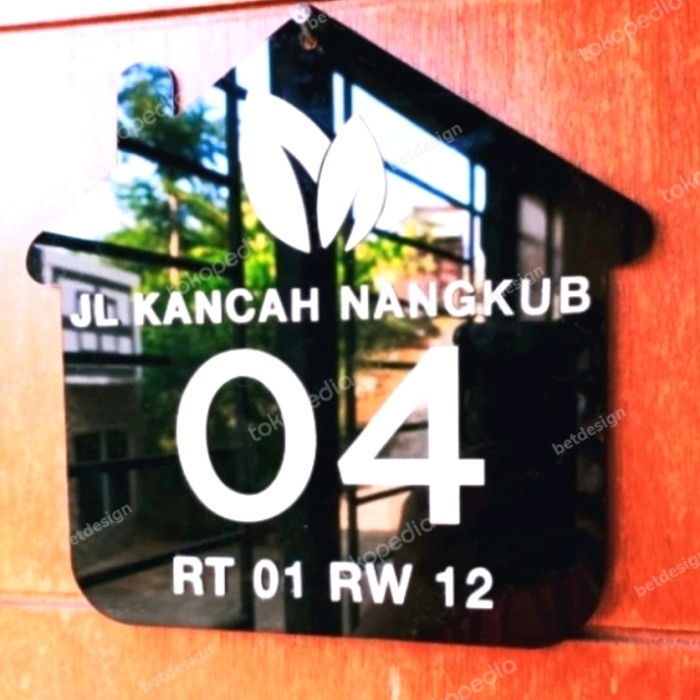 NOMOR RUMAH AKRILIK JENIS TIMBUL / NO RUMAH MEWAH