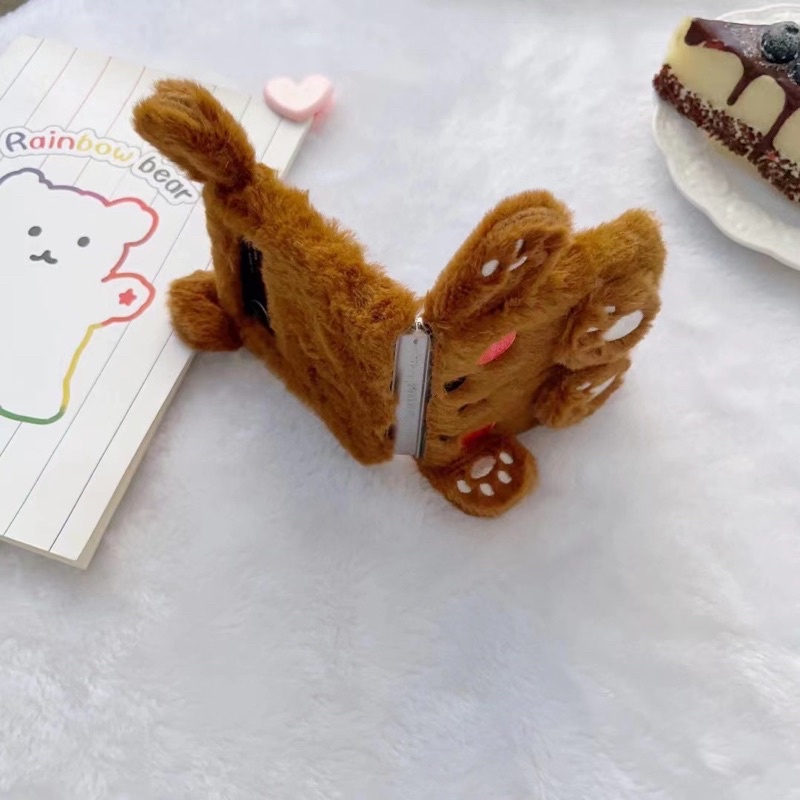 Furry Case Cute Bear for Samsung Galaxy Flip 3 4 READYSTOCK