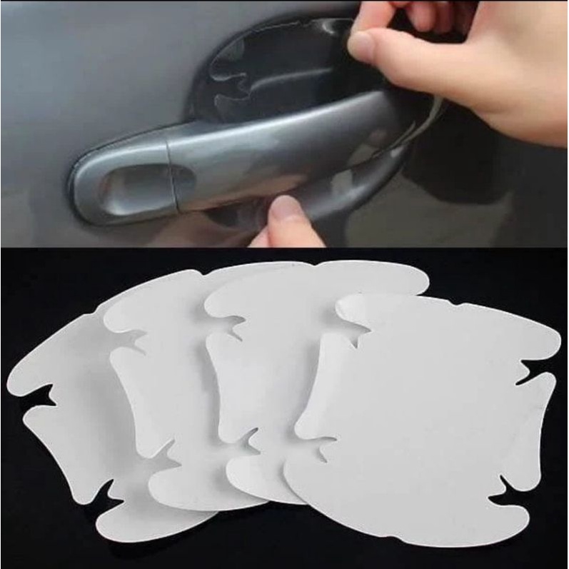 4 pcs Stiker Anti Gores Pelindung Gagang Pintu Mobil Car Handle Protector