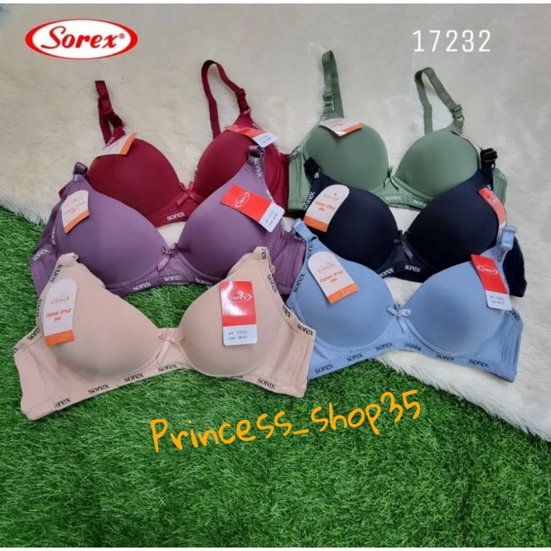 Sorex Bra Bh Sorex 17232 Tanpa Kawat Busa Tipis Cup Sedang Size 34-40 Kait 2 /Bra Sorex 17232 /Bh Sorex 17232