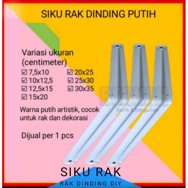 SIKU RAK DINDING DIY BRACKET PENYANGGA AMBALAN SIKU RAK BUKU TEMPEL DINDING