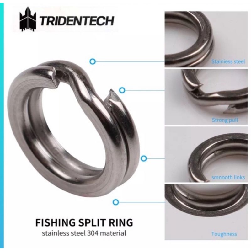 aksesoris Rangkaian Umpan Pancing Split Ring 4mm / 5mm / 6mm 8, 10 mm. Saltwater