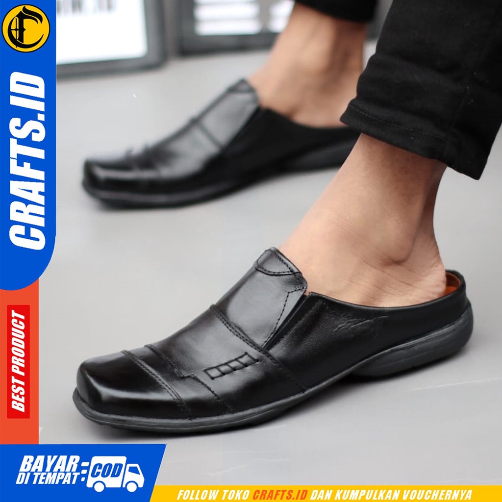 CRAFTS claire - Sepatu Sandal Bustong Kulit Asli Pria