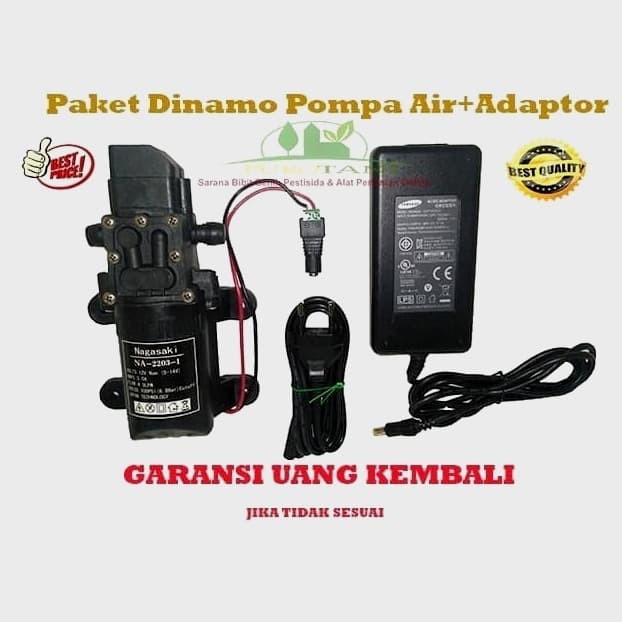 Dinamo water pump DC 12 Volt Plus Adaptor