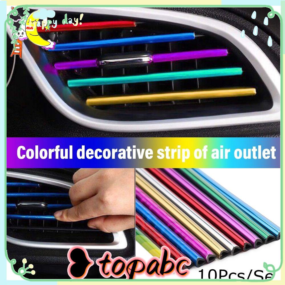 Top 10PCs Strip Dekorasi Stopkontak Udara Styling Mobil Interior Decor Mobil Ac Vent Bentuk U Pelindung Untuk Ventilasi Ac Mobil