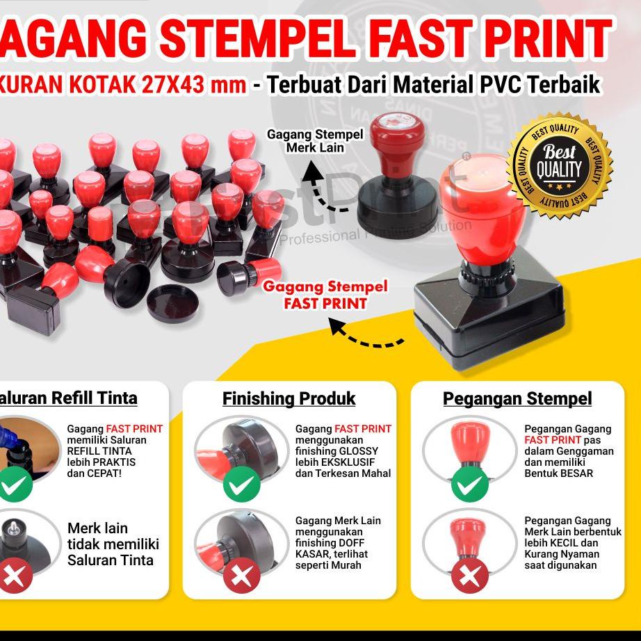 

♟ Gagang Stempel Flash Warna Ukuran Kotak 27x43mm ㅓ
