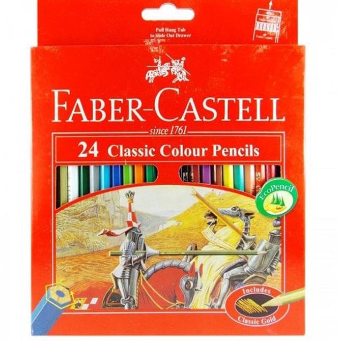 

PENSIL WARNA FABER CASTELL 24 WARNA PANJANG CLASSIC TERLARISS...,,,,,
