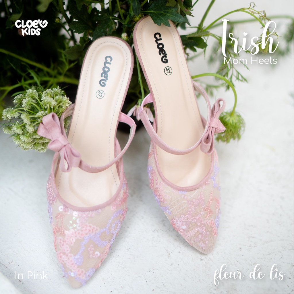 CLOEVKIDS - Heels Wanita Dewasa Irish Mom Fleur De Liss