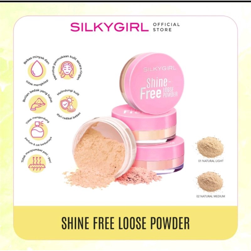 SilkyGirl Loose Powder 01 Natural Light / 02 Natural Medium Silky Girl